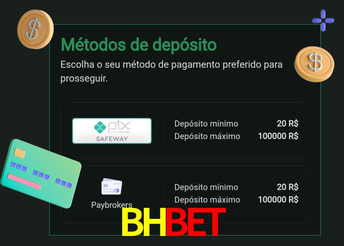 O cassino BHBET oferece uma grande variedade de métodos de pagamento